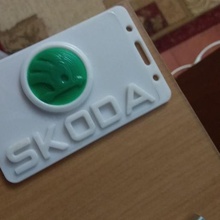 skoda-3d badge id credit card holder gadget 3d print model - Mito3D