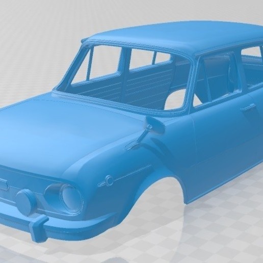 skoda 100 printable body car game 1-32 1-24 1-18 1-14 1-10 drift crawler miniz shell control hobby radio rc tamiya scalextric slot 3D print model - Mito3D