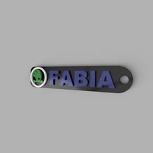 skoda fabia keychain jewelry key 3d print model - Mito3D