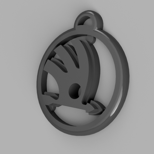 skoda logo keychain 3D print model - Mito3D