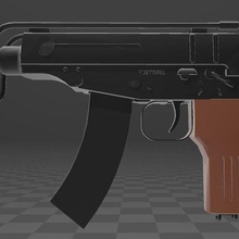skorpion modelo 61 vários arma de fogo machinepistol a mp cz pistola 3d print model - Mito3D
