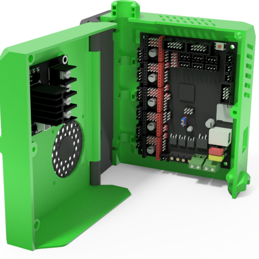 skr 13 case + mosfets 20a alu 3030 tool board 3d printer 3D print model - Mito3D