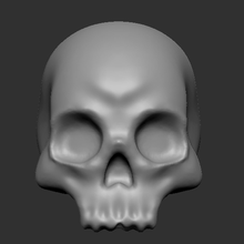 skull art head 3d print model - Mito3D