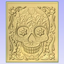 skull various stl relief 3d 3d print model - Mito3D
