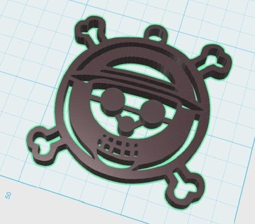 skull 3d amulet head keychain fashion 3d print model - Mito3D