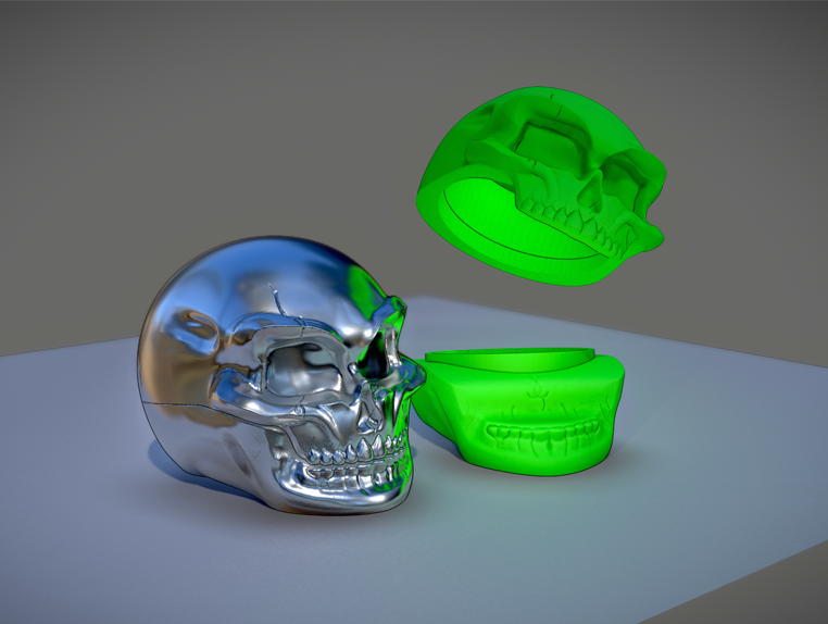Schädel Box dunkel 3D print model - Mito3D