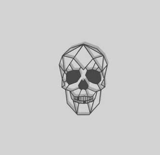 crânio piratas ossos 2d decoração deco geométrico 3d print model - Mito3D