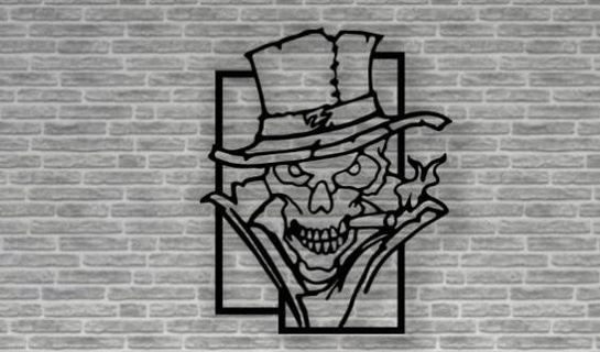 skull halloween scary pride wall art decor horror festival happy haloween castle jack skellington dead clown demon claw hand 3d print model - Mito3D