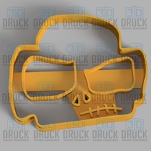 skull - cookie cutter home biscuit monster 3d print model - Mito3D
