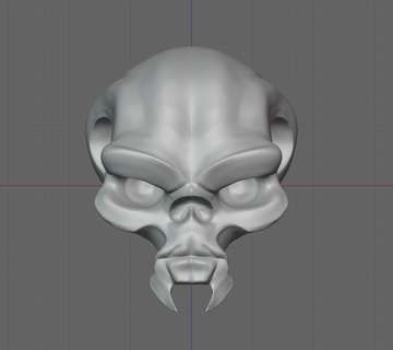 skull 2 bone stylized art 3d print model - Mito3D