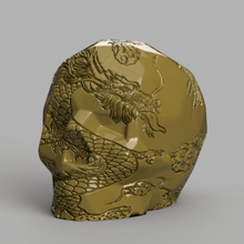 cranio antico Drago x2 scheletro testa Halloween mostro Cina 3d print model - Mito3D