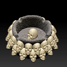 skull ashtray 3d print model - Mito3D