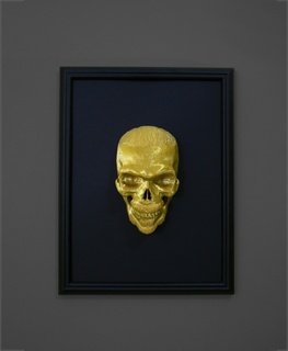 skull barber 03 halloween shop vintage art homedecor wall popart 3d print model - Mito3D