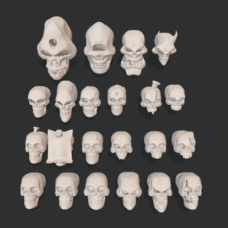 cráneo base bits fundamento cabeza hueso sangre pasatiempo cíclope kitbash Troll cadáver 3d print model - Mito3D