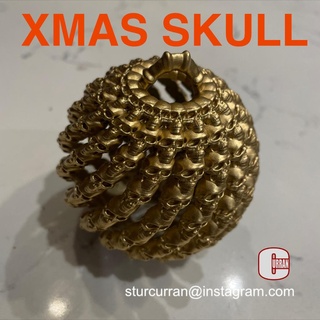 cranio pallina natale Natale alternativa albero yule goth arredamento 3d print model - Mito3D