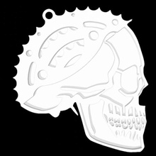 skull biker head art bikerhead bike keychain bikeskull bikerskull 3d print model - Mito3D