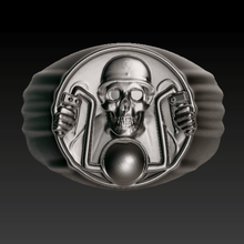 skull biker ring skull biker ring rider hells angel 3d print model - Mito3D