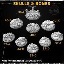 cráneo huesos base toppers 3d print model - Mito3D