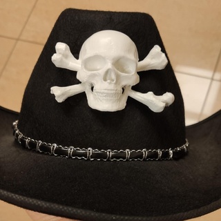 skull bones hat decoration costume 3d print model - Mito3D