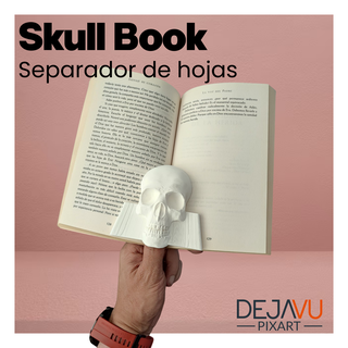 skull book bookmark skull separator sheets book house office cranium separator sheets book home office gothic gothic culture culture  3d print model - Mito3D