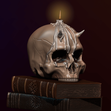 crânio livros a arte livro demônio 3d print model - Mito3D