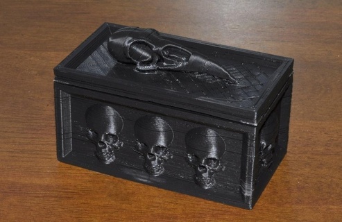 skull box containers organization storage 3d print model - Mito3D