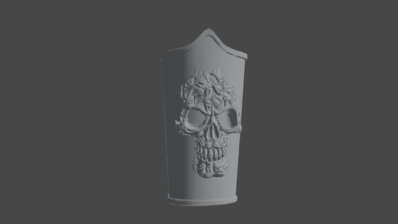skull bracer souls texture wearable 3d print model - Mito3D