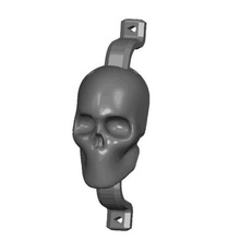 skull cabinet draw handle v2 home kitchen knob gothic living 3d print model - Mito3D