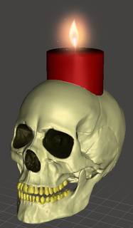 skull candle holder Gadget 3d print model - Mito3D