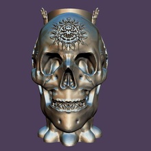 skull candle stand gadget halloween wicked spooky trickandtreat 3dprinting halloweendeco 3d print model - Mito3D