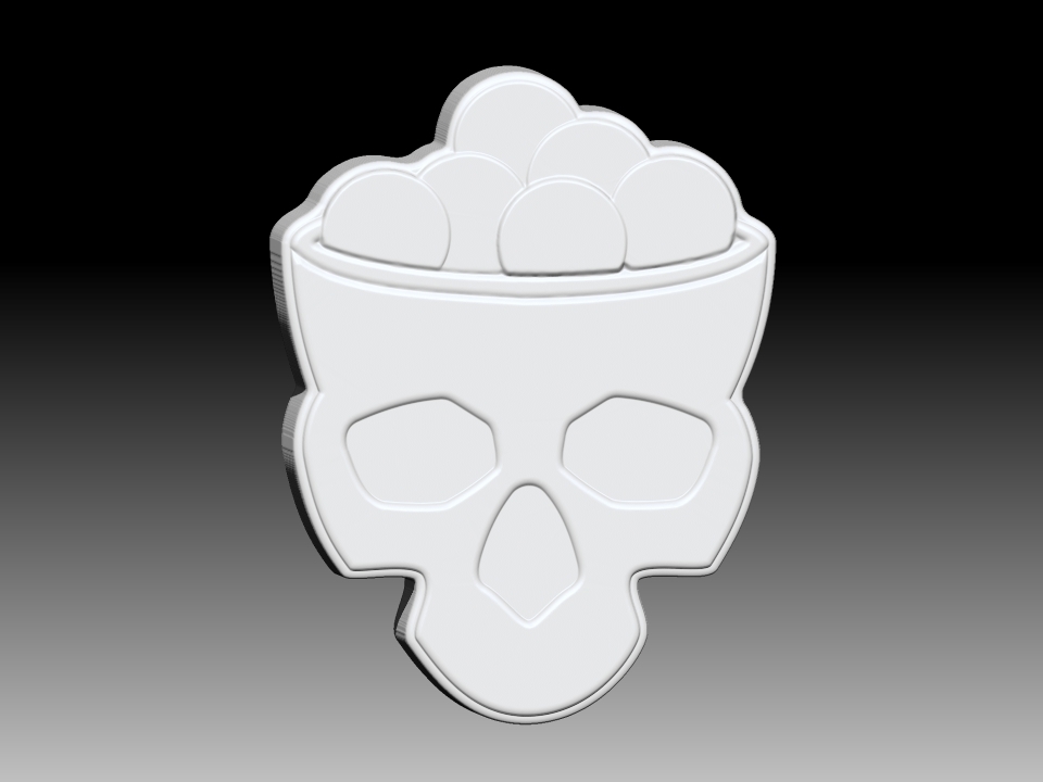 cranio caramella solido shampoo muffa sapone pompa bombe bagno bathbomb stampa teschioconcaramelle Halloween 3D print model - Mito3D