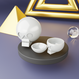 skull casket skull unsupported casket stylish home  3d print model - Mito3D