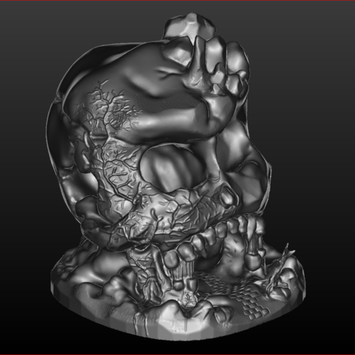 skull cave game tabletop terrain miny dark pirate 3D print model - Mito3D