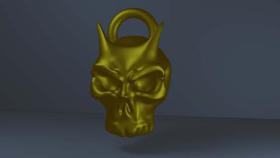 skull charm 3d print model - Mito3D