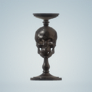 cráneo ch candelabro Encendiendo único diseño Víspera Santos misterio estilo decoración obra maestra originalidad 3d print model - Mito3D