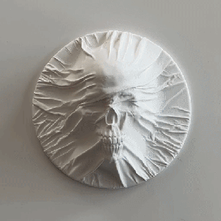 cranio Abiti variazioni stoffa regalo umano arte 3d print model - Mito3D