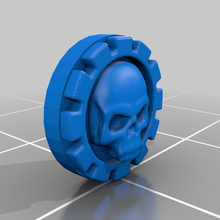 skull cog 40k adeptus mechanicus admech gear human warhammer40k games 3d print model - Mito3D