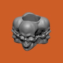 kafatası konteyner Sanat kafatasları 3dskull 3dskullmug 3d print model - Mito3D