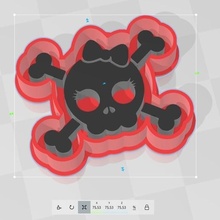skull cookie cutter sexi hello kitty christmass 3d print model - Mito3D