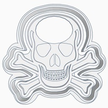 crâne d'un emporte-pièce la maison hogar horno cocina casa cortante galleta calavera 3d print model - Mito3D