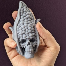 skull corn art skullcorn 3d print model - Mito3D