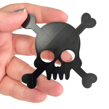 crânio Cruz ossos parede arte Bruxas pirata cruzados esqueleto estêncil assustador cuidado 3d print model - Mito3D