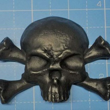 crânio ossos cruzados ferramenta A impressão 3d 3d print model - Mito3D
