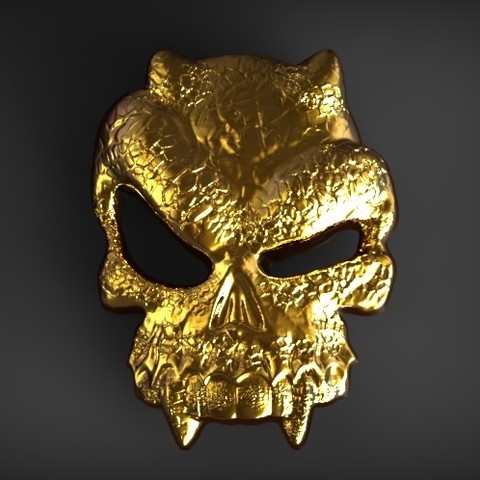 skull crusher pendant jewelry cast mold fierce 3D print model - Mito3D