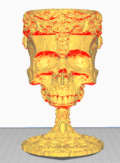 skull cup Art cup skull embellish  3d print model - Mito3D
