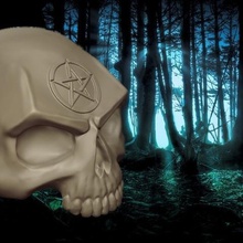 skull cursed home decoration halloween pentagram prop 3d print model - Mito3D