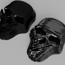 skull damaged heavy various symbol emblem army art 3d print model - Mito3D