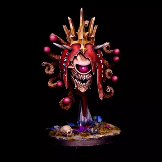 skull death beholder boss fantasy king monster rpg undead miniature tyrant pathfinder painted supported 3d print model - Mito3D