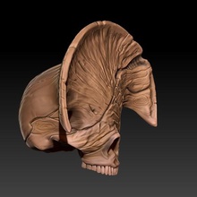 cráneo de la muerte hellboy 2 art el busto 3d print model - Mito3D