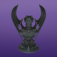 cráneo del demonio busto base en miniatura juego de mesa dyd warhammer la etapa papel ajedrez el escenario 3d print model - Mito3D
